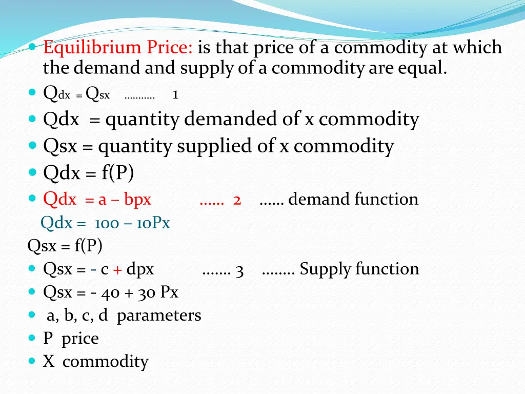 equilibrium price is that price of a commodity