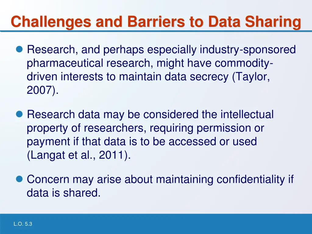 challenges and barriers to data sharing 1