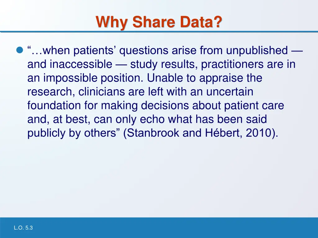 why share data
