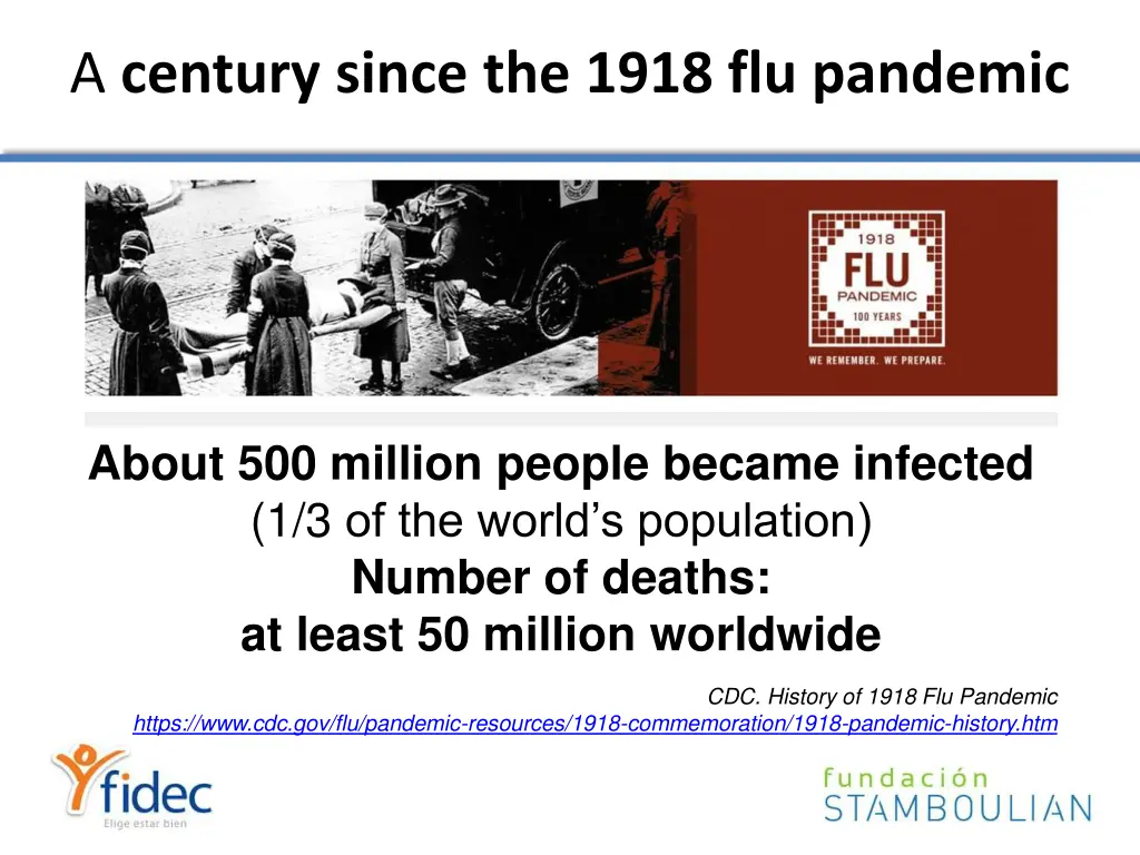 a century since the 1918 flu pandemic