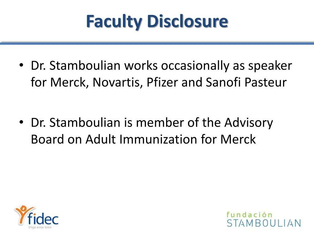 faculty disclosure
