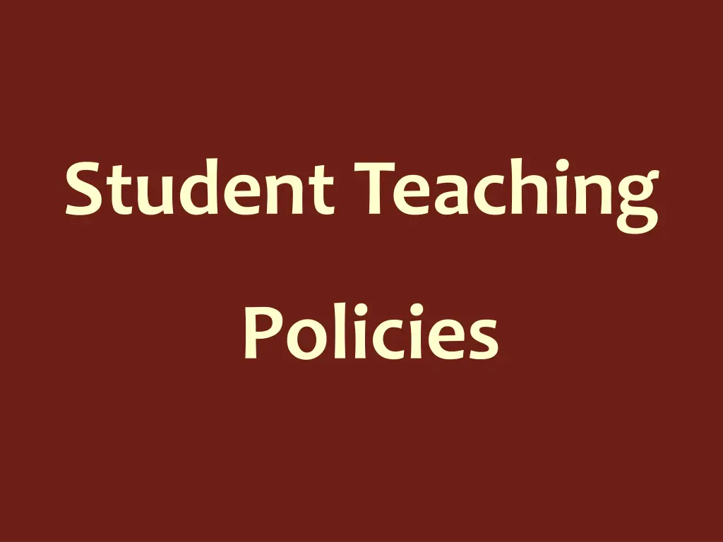 student teaching