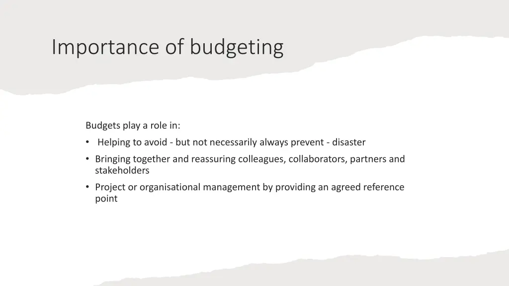importance of budgeting 1