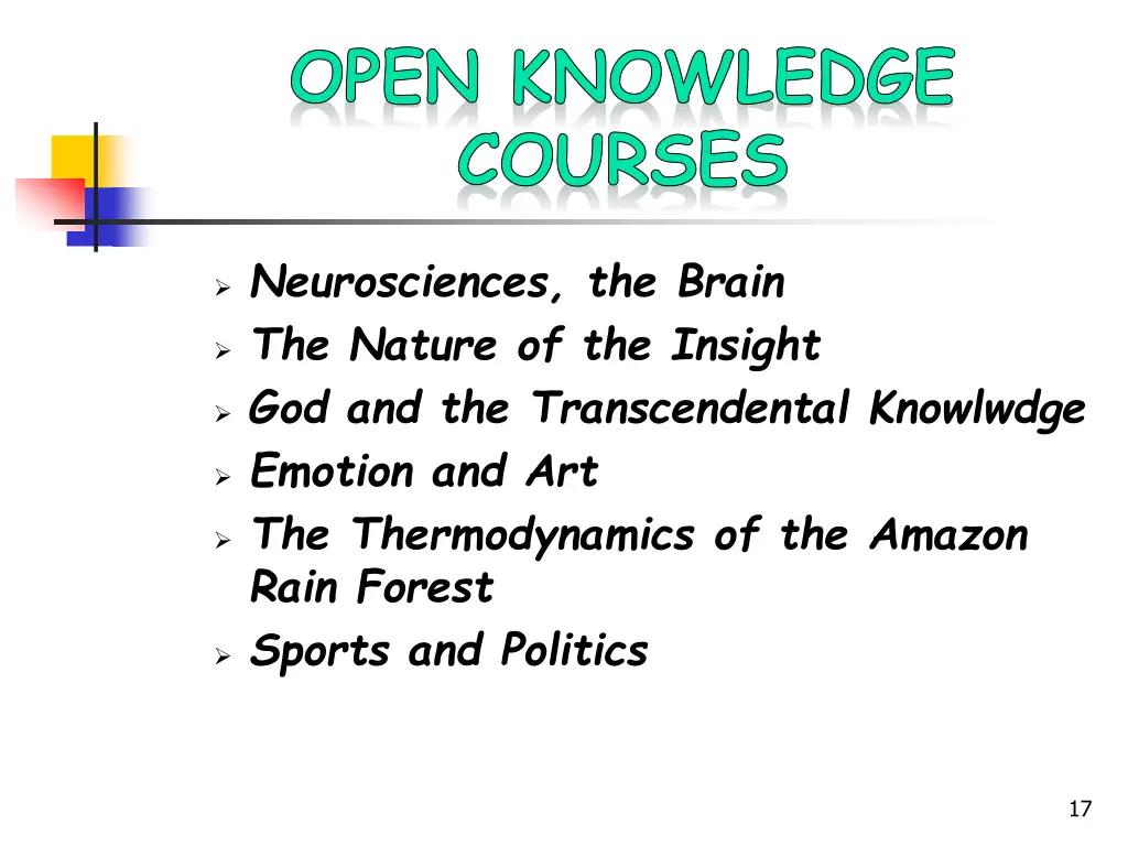 open knowledge courses