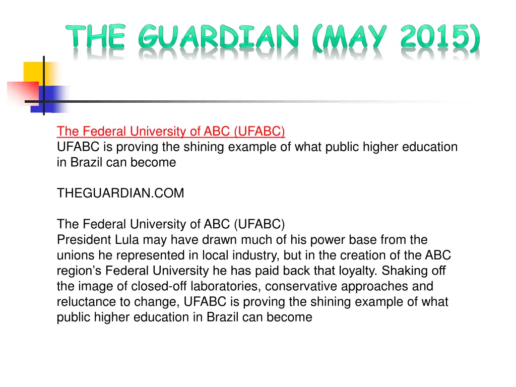 the federal university of abc ufabc ufabc