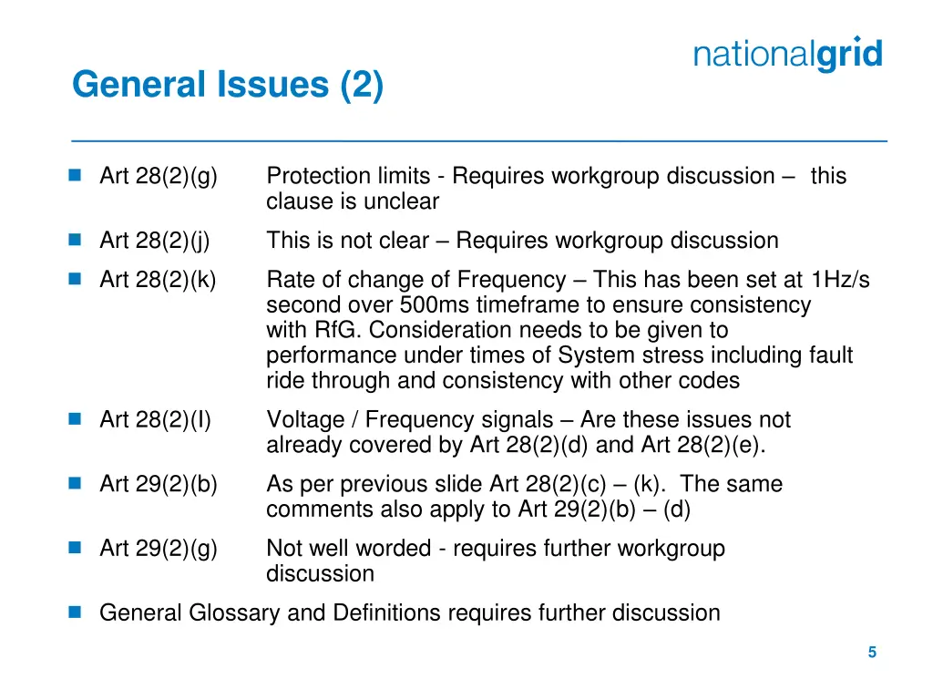 general issues 2