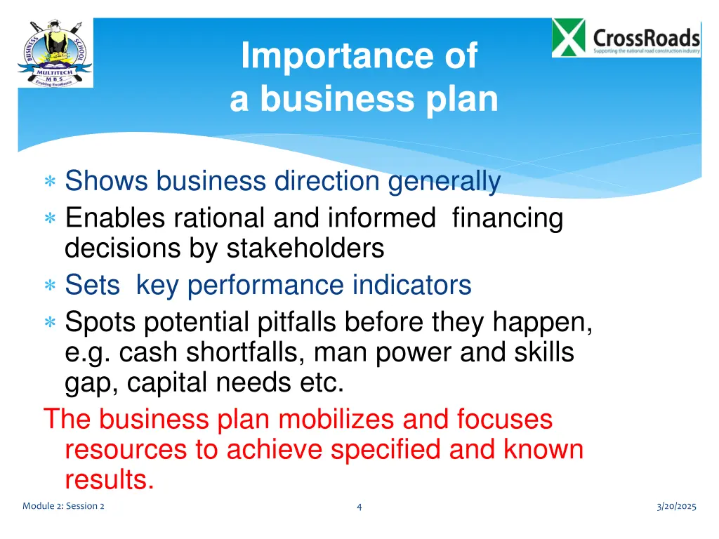 importance of a business plan