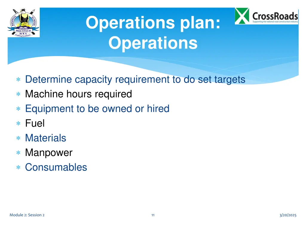 operations plan operations