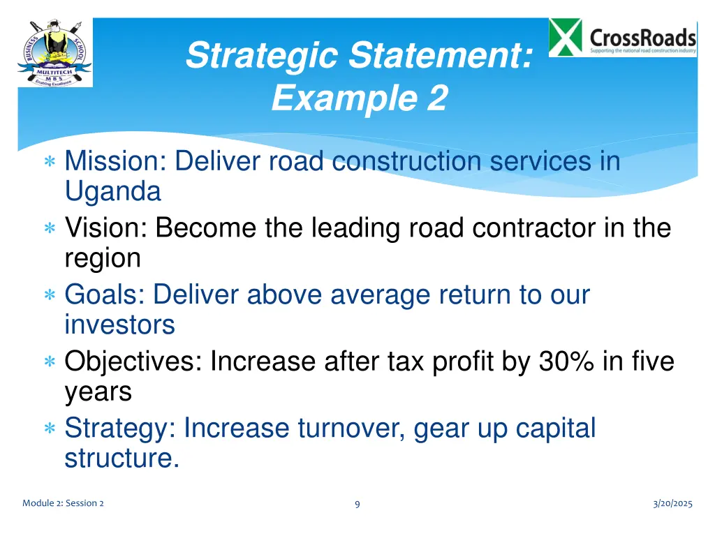 strategic statement example 2