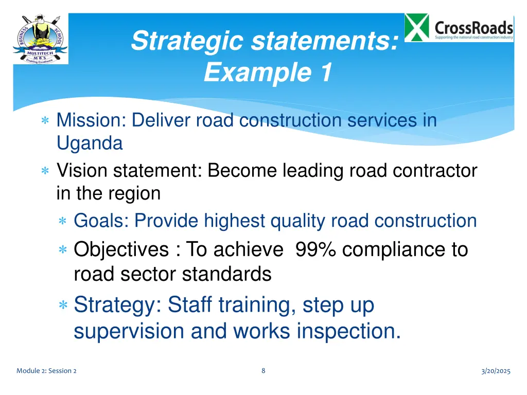 strategic statements example 1