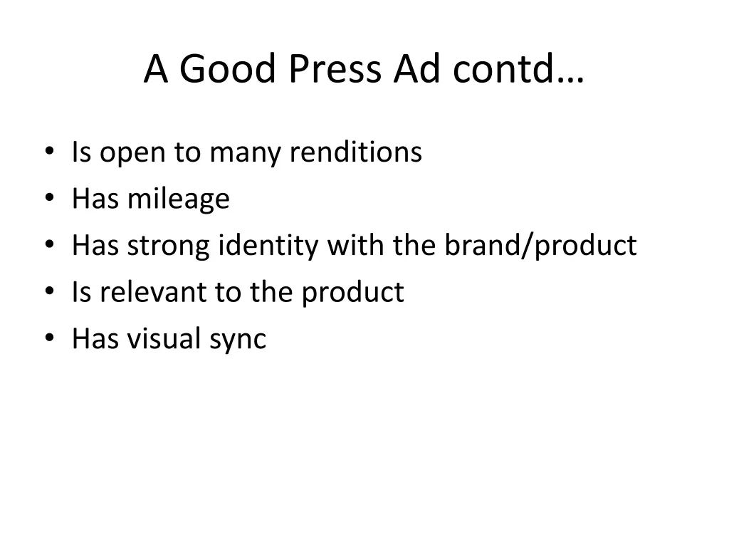 a good press ad contd