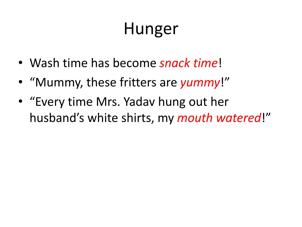 hunger