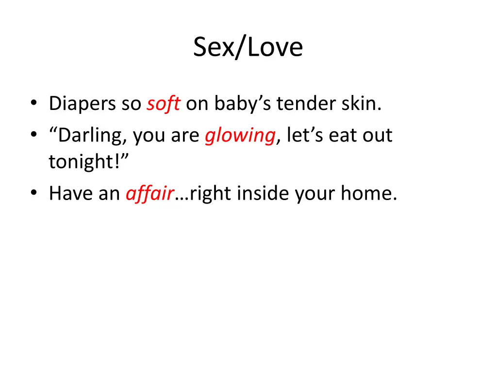 sex love