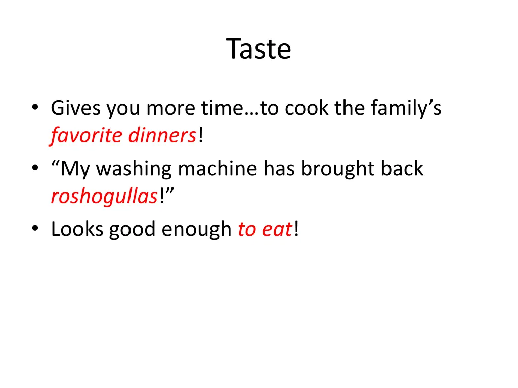 taste