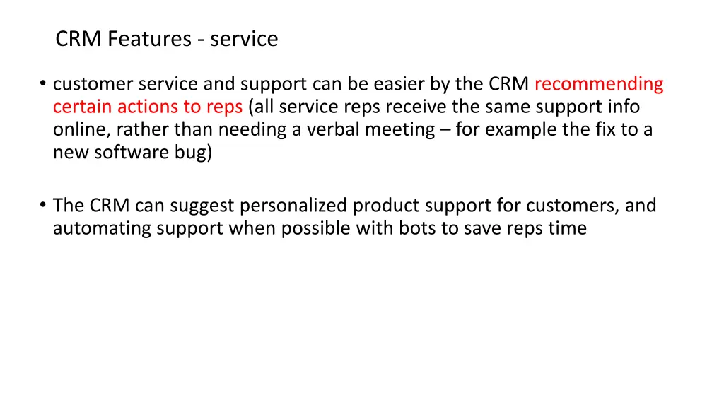 crm features service