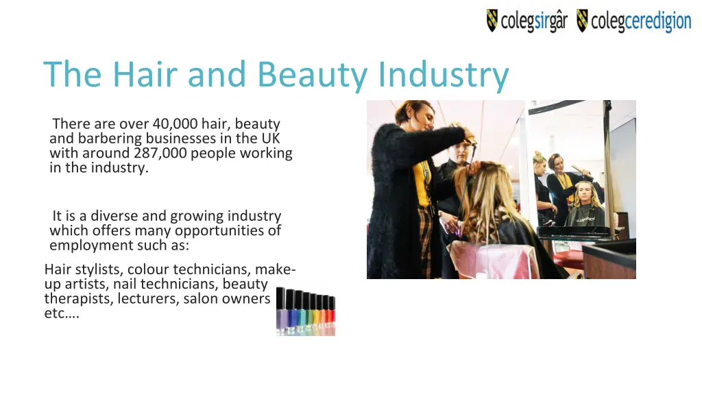 the hair and beauty industry