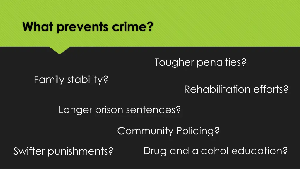 what prevents crime