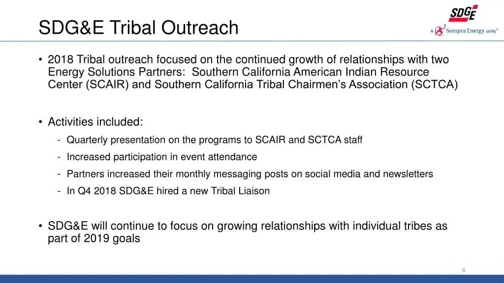 sdg e tribal outreach