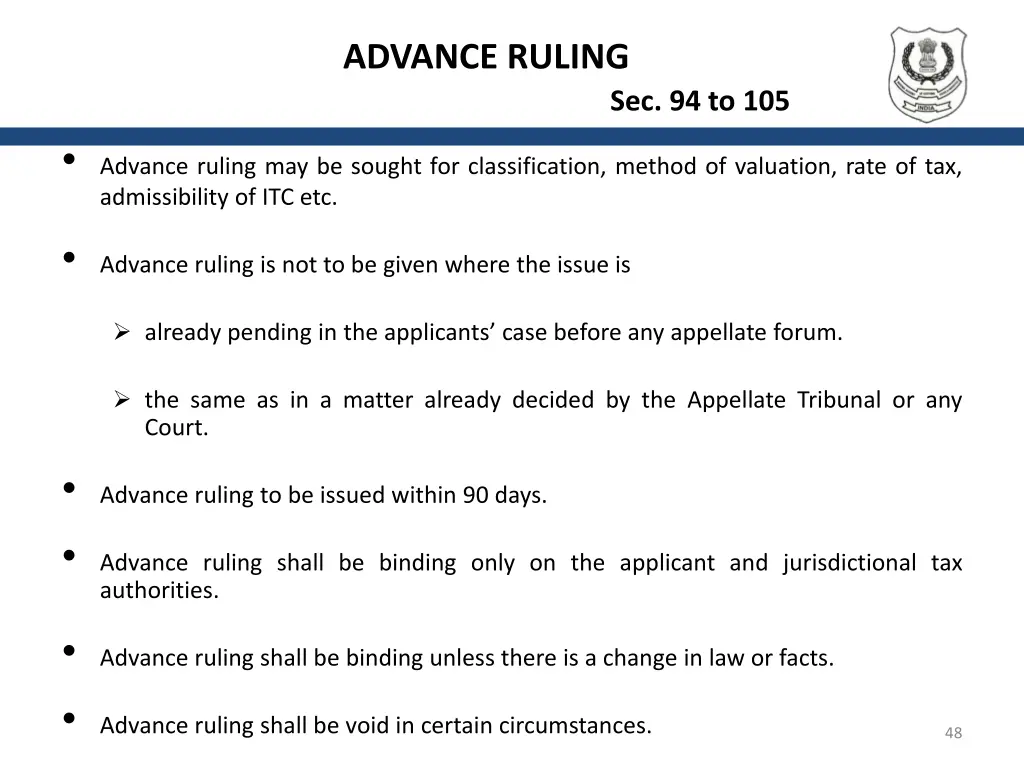 advance ruling