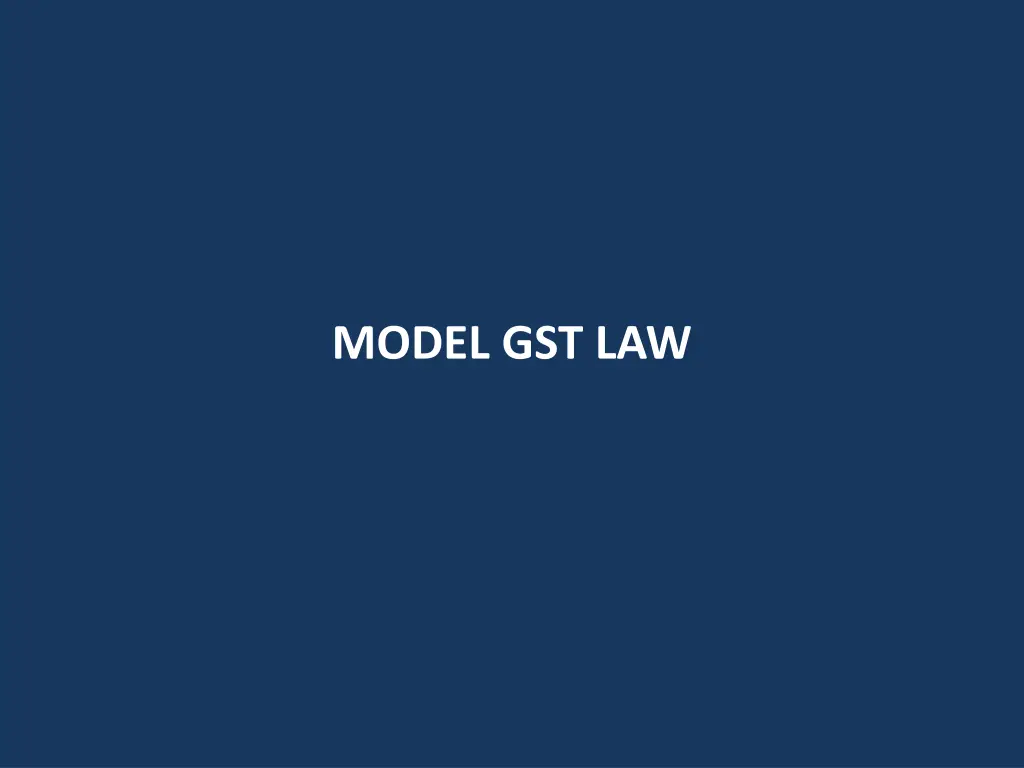 model gst law