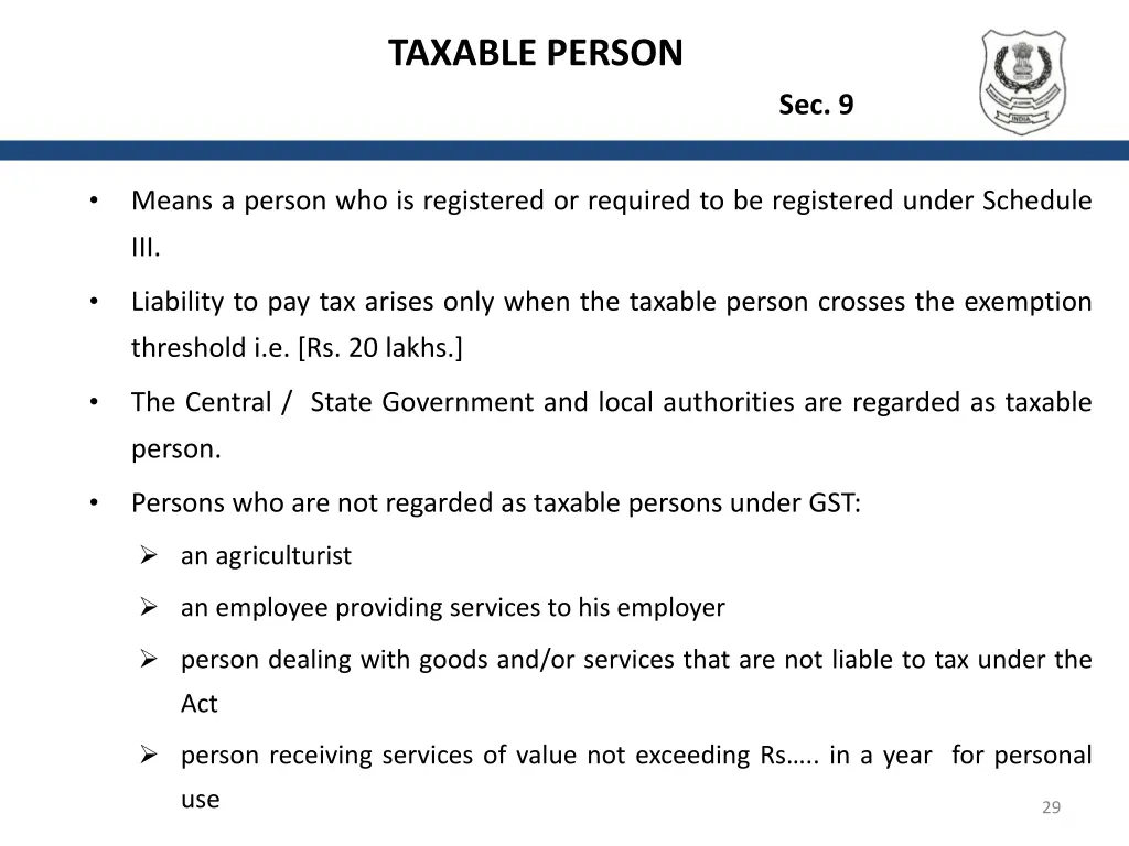 taxable person