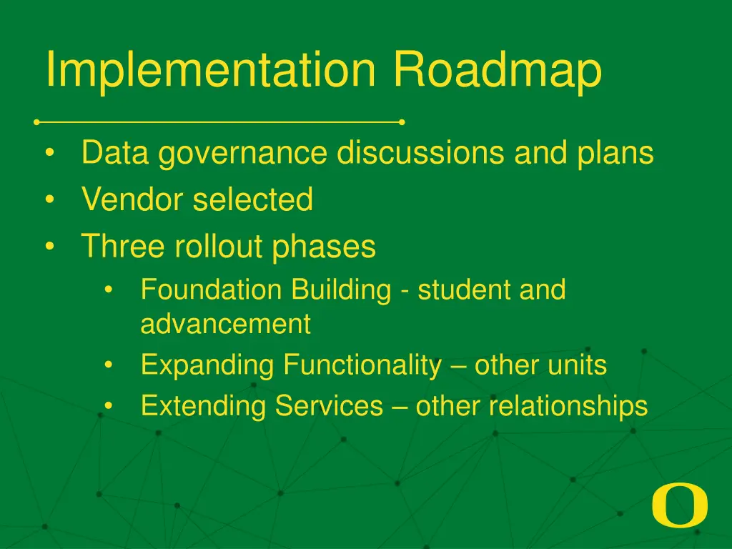 implementation roadmap