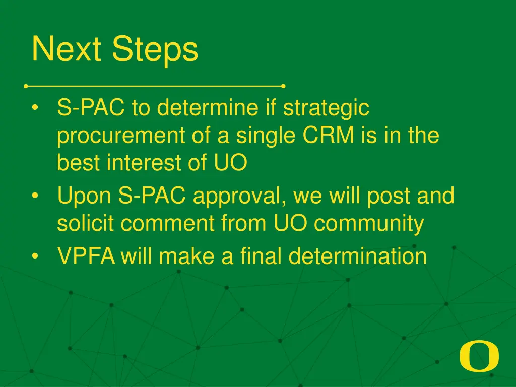 next steps