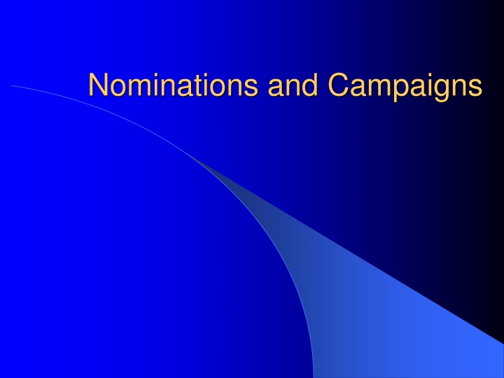 nominations and campaigns