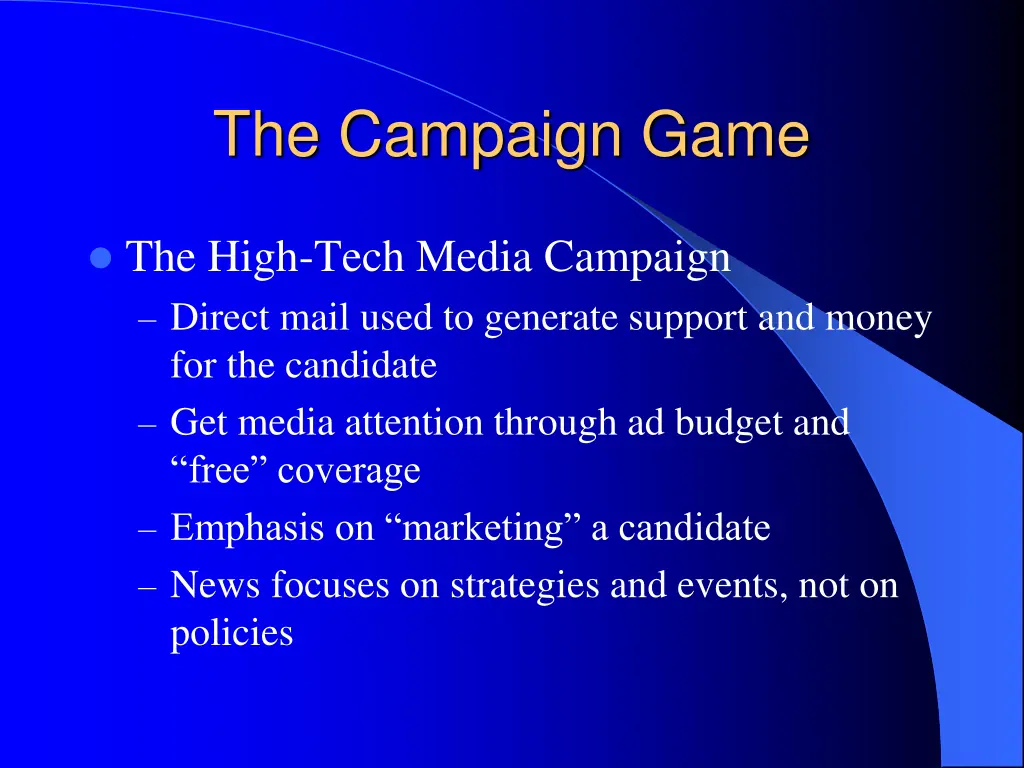 the campaign game