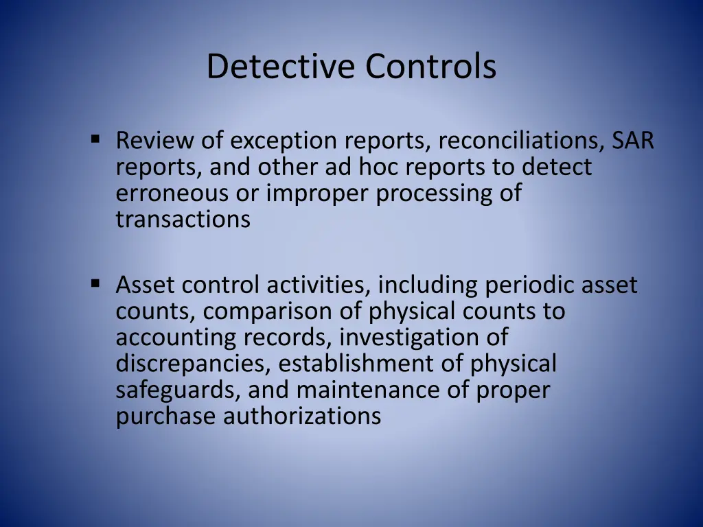 detective controls