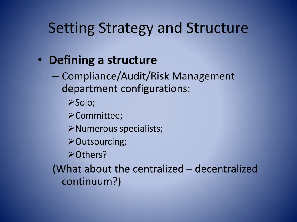 setting strategy and structure 4