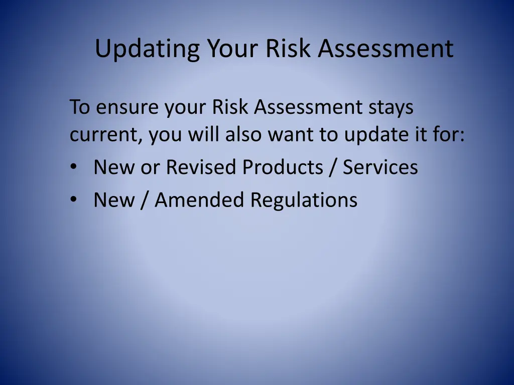 updating your risk assessment 1
