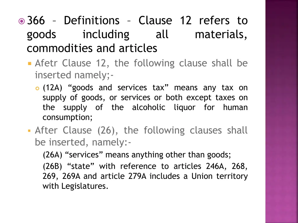 366 definitions clause 12 refers to goods