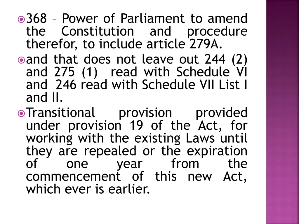 368 power of parliament to amend the constitution