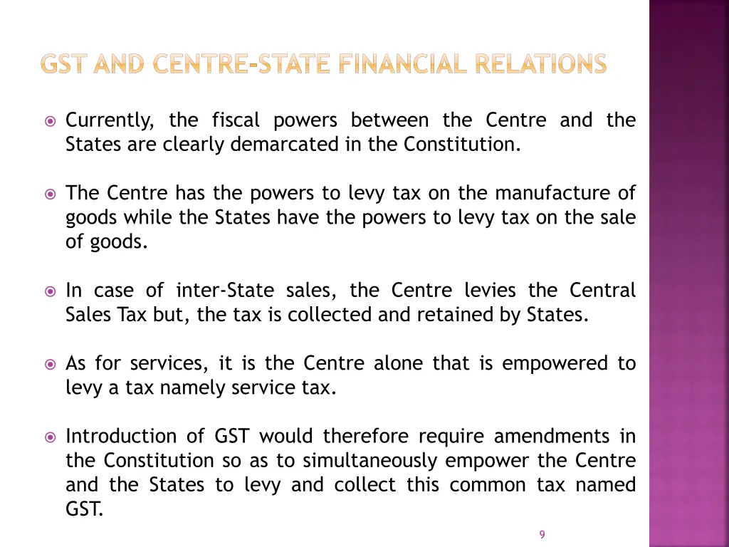 gst and centre state financial relations
