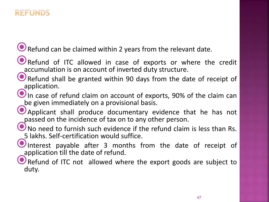refunds