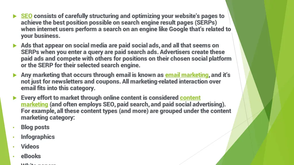 seo consists of carefully structuring