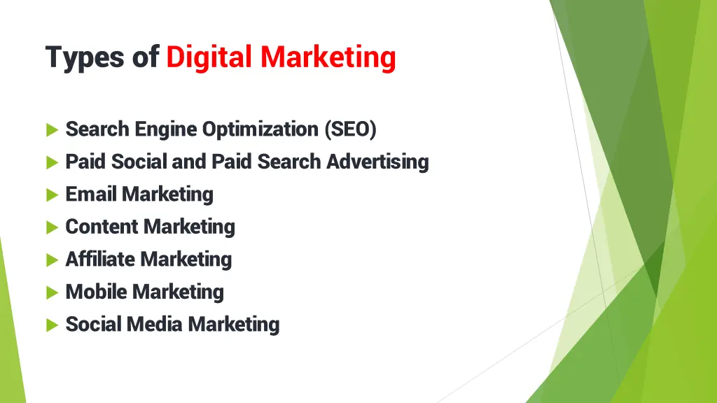 types of digital marketing
