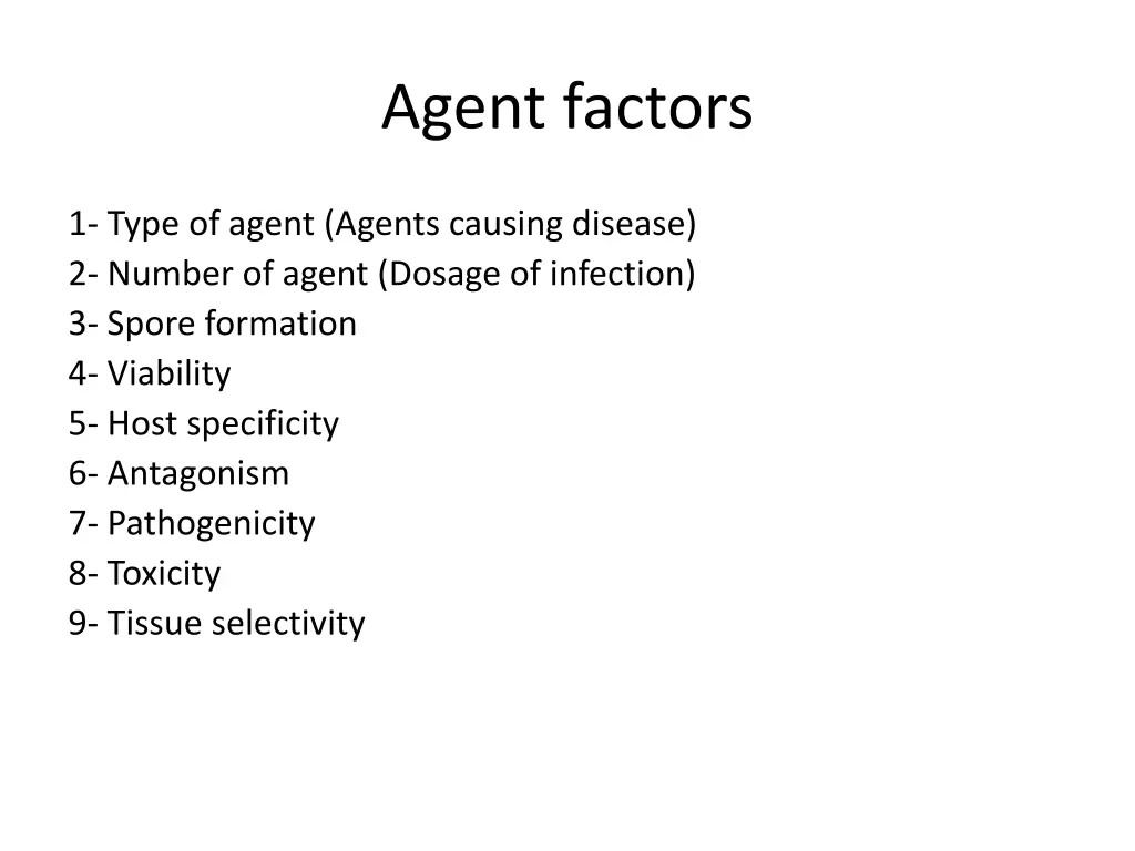 agent factors