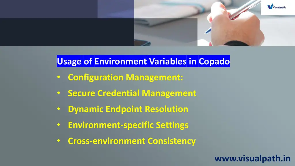 usage of environment variables in copado