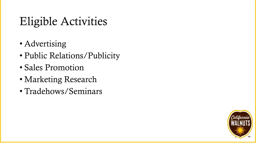 eligible activities