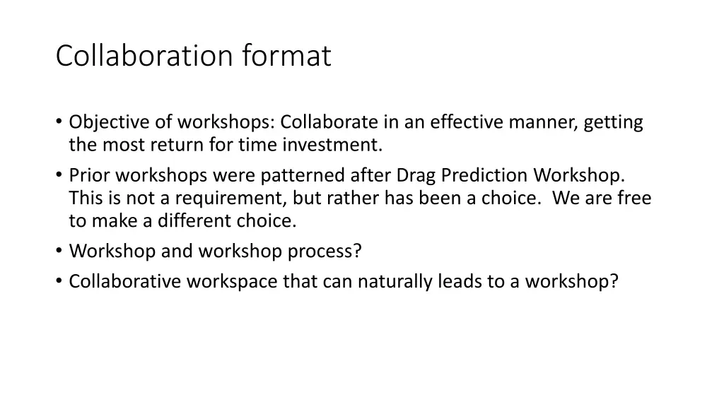 collaboration format