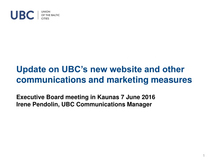 update on ubc s new website and other