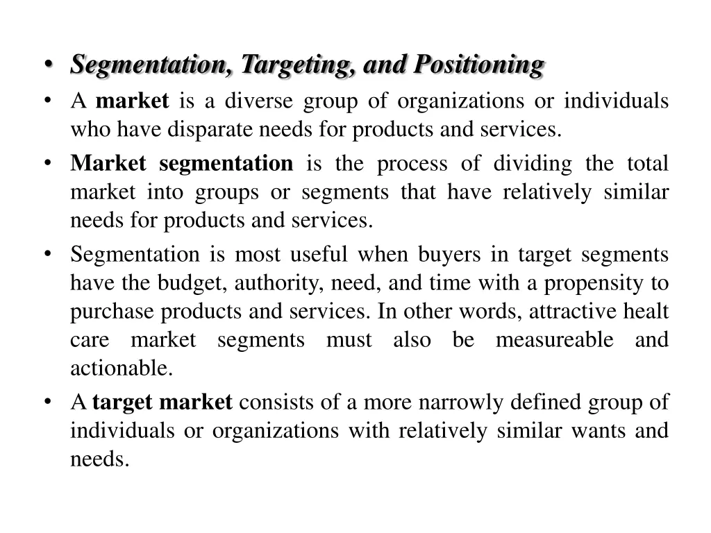 segmentation targeting and positioning a market