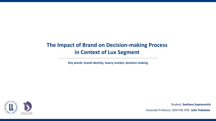 the impact of brand on decision making process