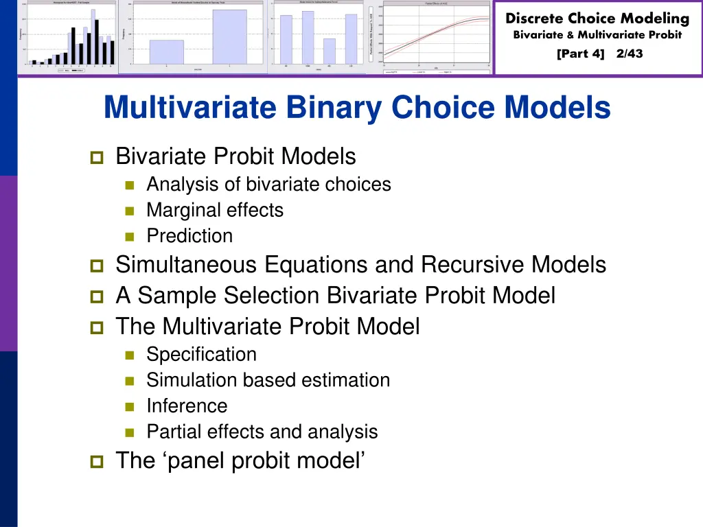 discrete choice modeling bivariate multivariate 1