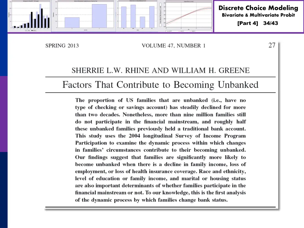 discrete choice modeling bivariate multivariate 33