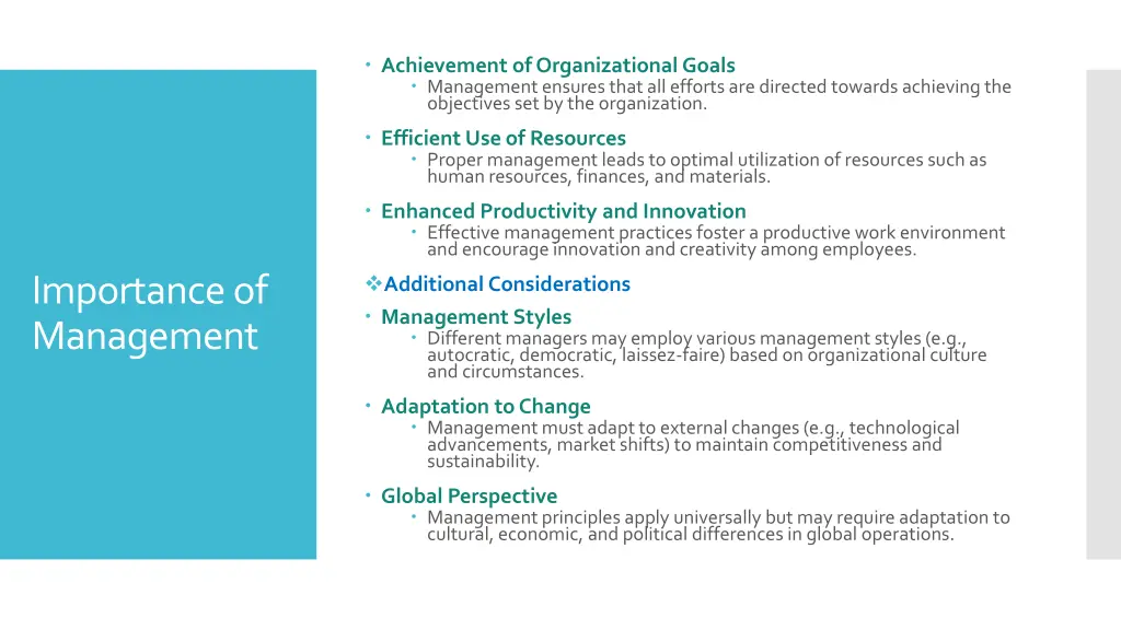 achievement of organizational goals management