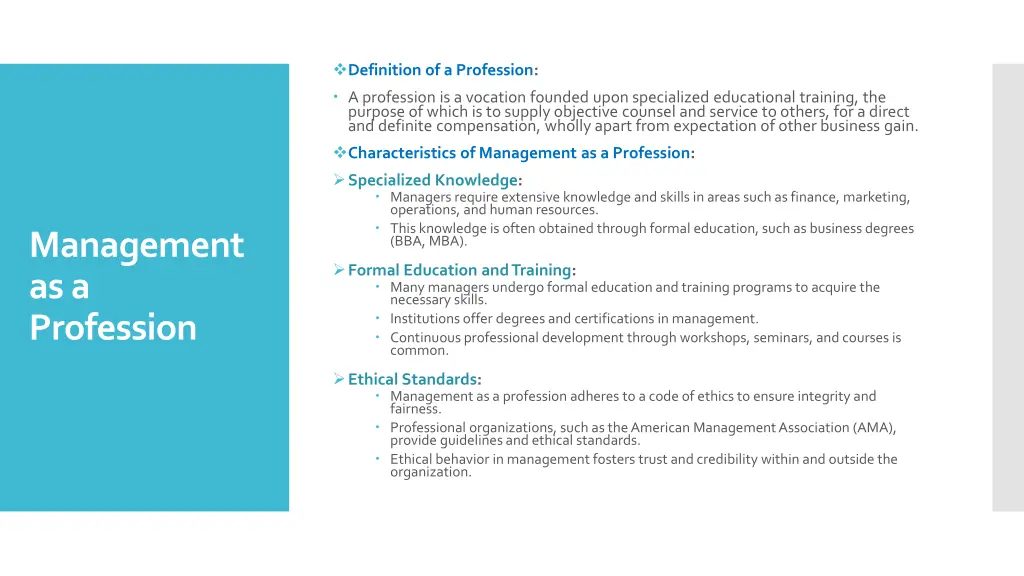 definition of a profession a profession