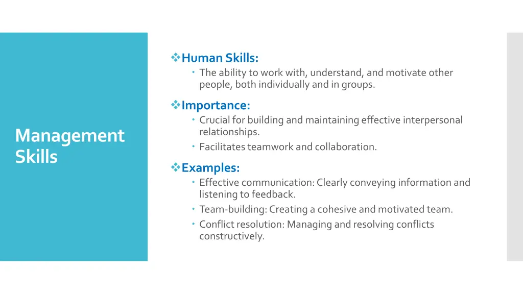 human skills the ability to work with understand